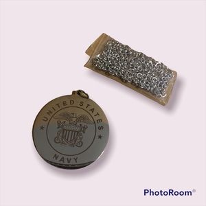 United States Navy/ St Christopher charm necklace